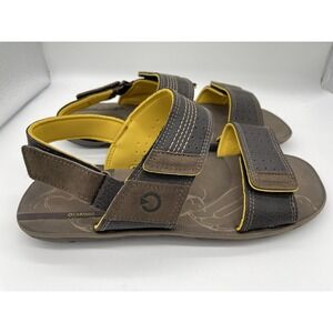 Cartago Grendene Men's Sandals Size 12 Brown & Yellow Soft Insole